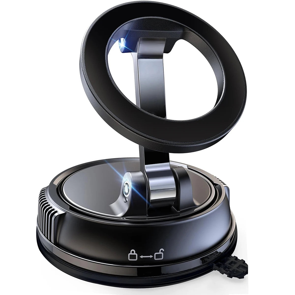 Support Magnétique Voiture MagSafe 360° – Compact, Pliable & Ventouse Ultra-Puissante X70-Black