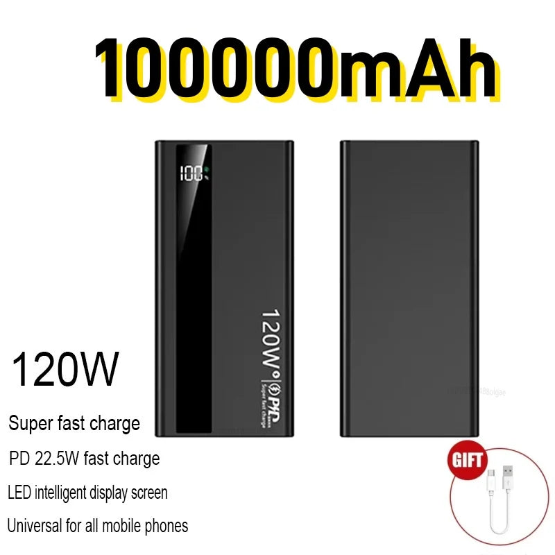 Batterie Externe 120W – Charge Ultra-Rapide | Compacte & Puissante