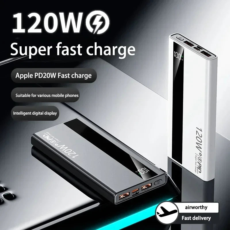 Batterie Externe 120W – Charge Ultra-Rapide | Compacte & Puissante