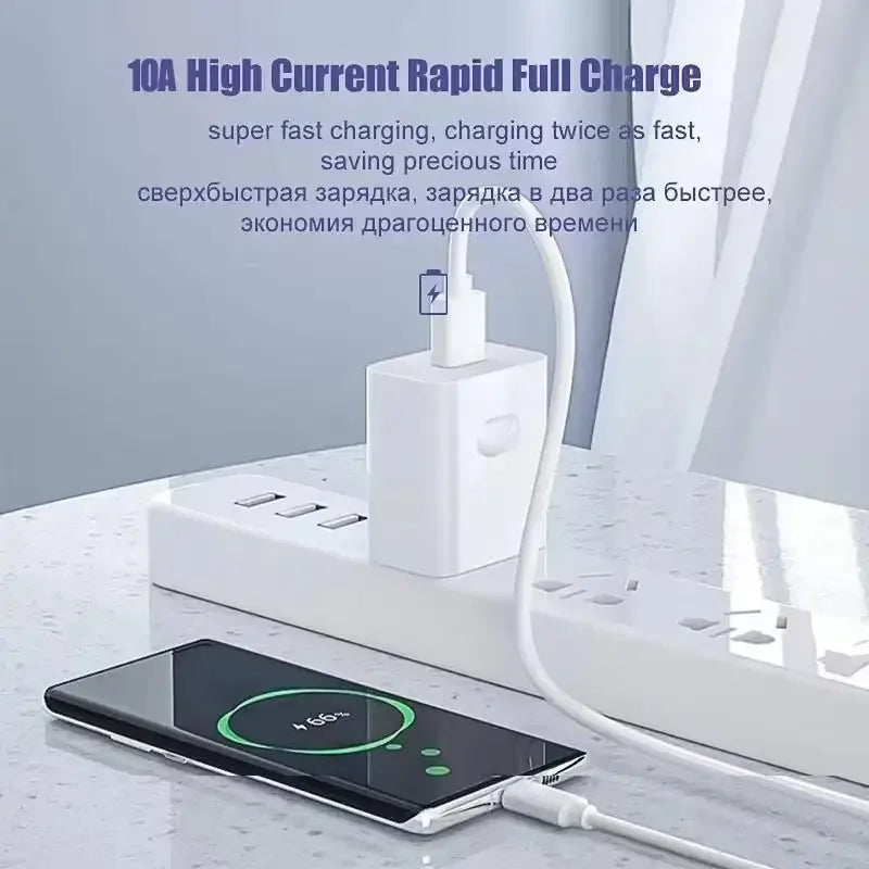 Câble USB-C Charge Rapide 100W 6A – Compatible Samsung, Huawei & Xiaomi
