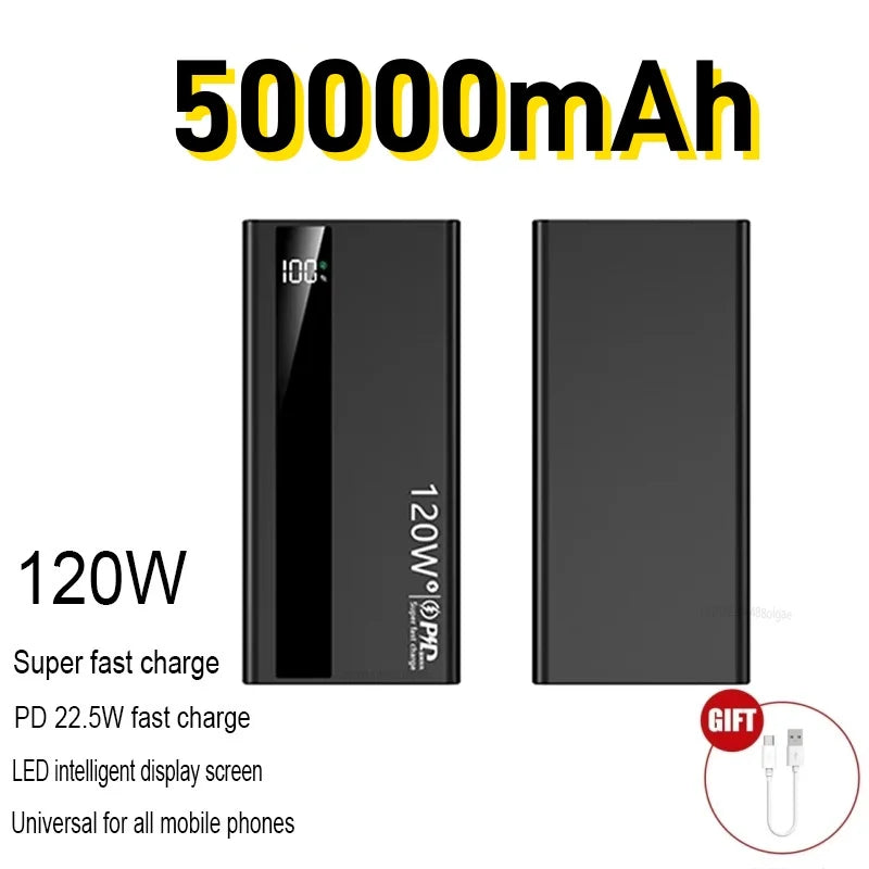 Batterie Externe 120W – Charge Ultra-Rapide | Compacte & Puissante