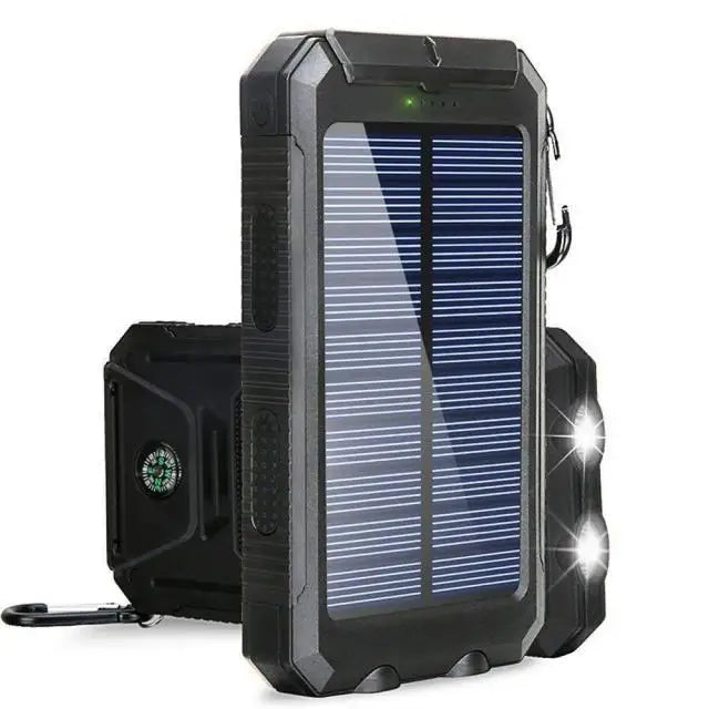 Batterie Solaire Portable 80000mAh – Charge Rapide, Lampe LED & Chargeur Universel black 50001mAh-100000mAh
