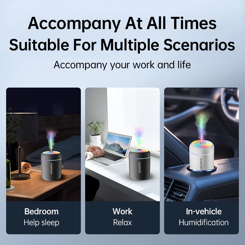 Mini Humidificateur USB 180ML – Diffuseur Arômes Portable pour Voiture, Bureau & Chambre