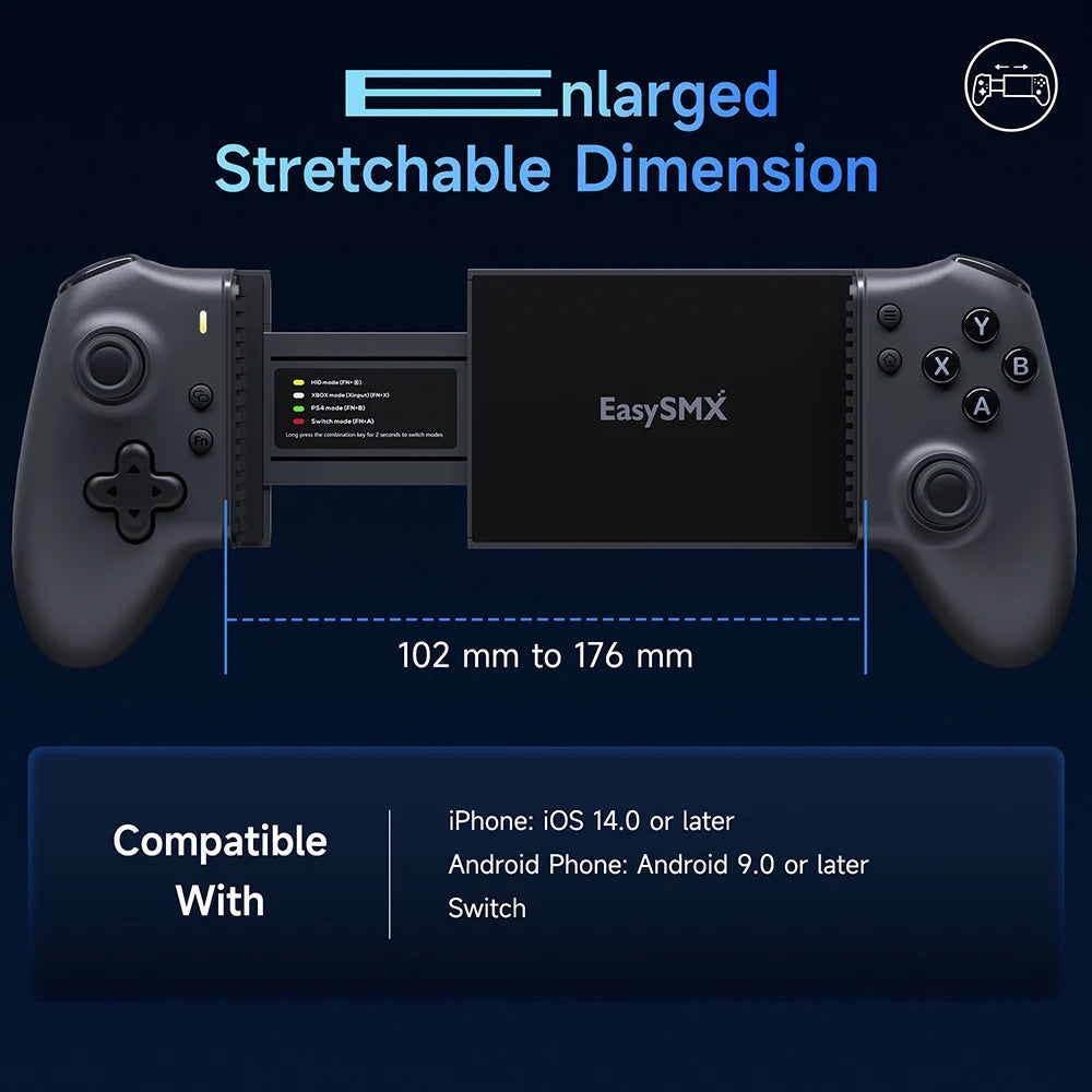 Manette Bluetooth EasySMX M15 – Compatible iPhone, Android, Xbox & Switch