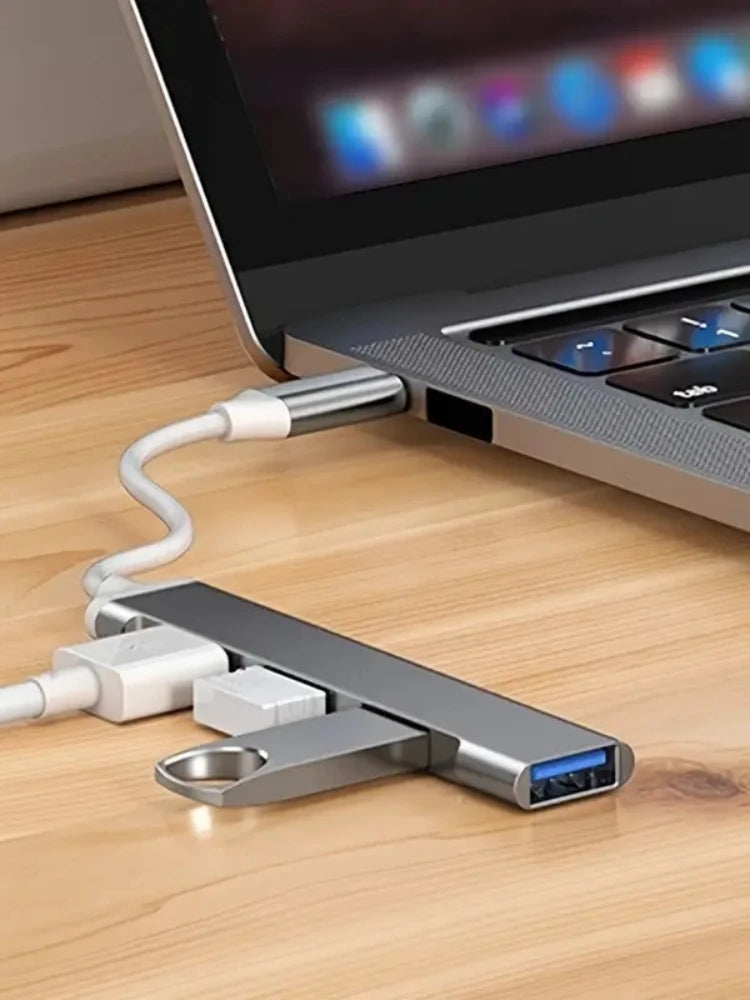 Hub USB-C 4 Ports – Adaptateur OTG Compatible MacBook, PC & Tablette