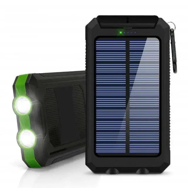 Batterie Solaire Portable 80000mAh – Charge Rapide, Lampe LED & Chargeur Universel green 50001mAh-100000mAh