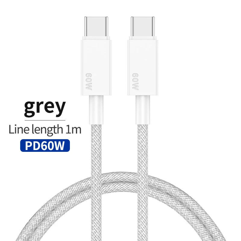 Chargeur GaN 65W Double Port USB-C – Charge Ultra-Rapide & Compact Grey line