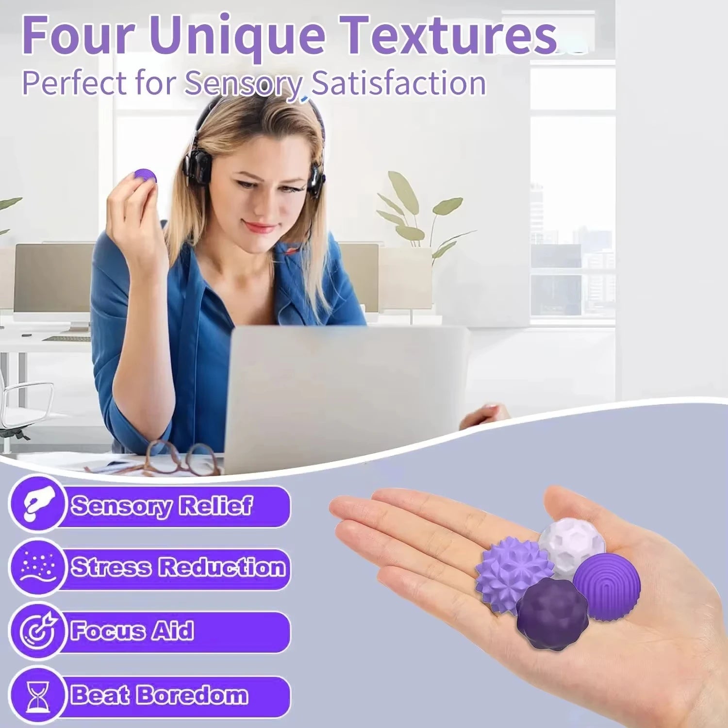 Balles Sensorielles Magnétiques – Anti-Stress & Fidget Toy pour Adultes et Enfants