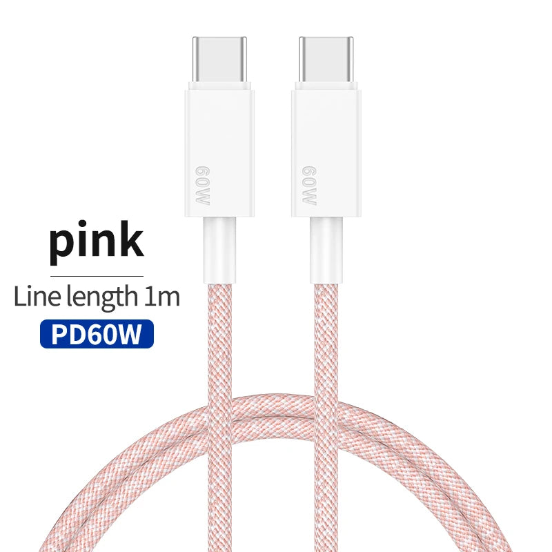 Chargeur GaN 65W Double Port USB-C – Charge Ultra-Rapide & Compact Pink line