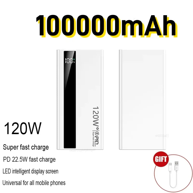 Batterie Externe 120W – Charge Ultra-Rapide | Compacte & Puissante