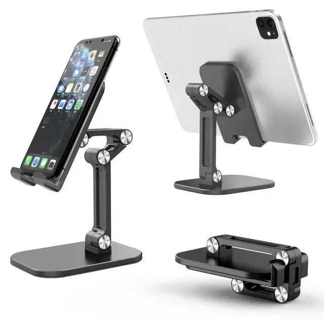 Support Téléphone & Tablette Ajustable – Bureau Universel Pliable