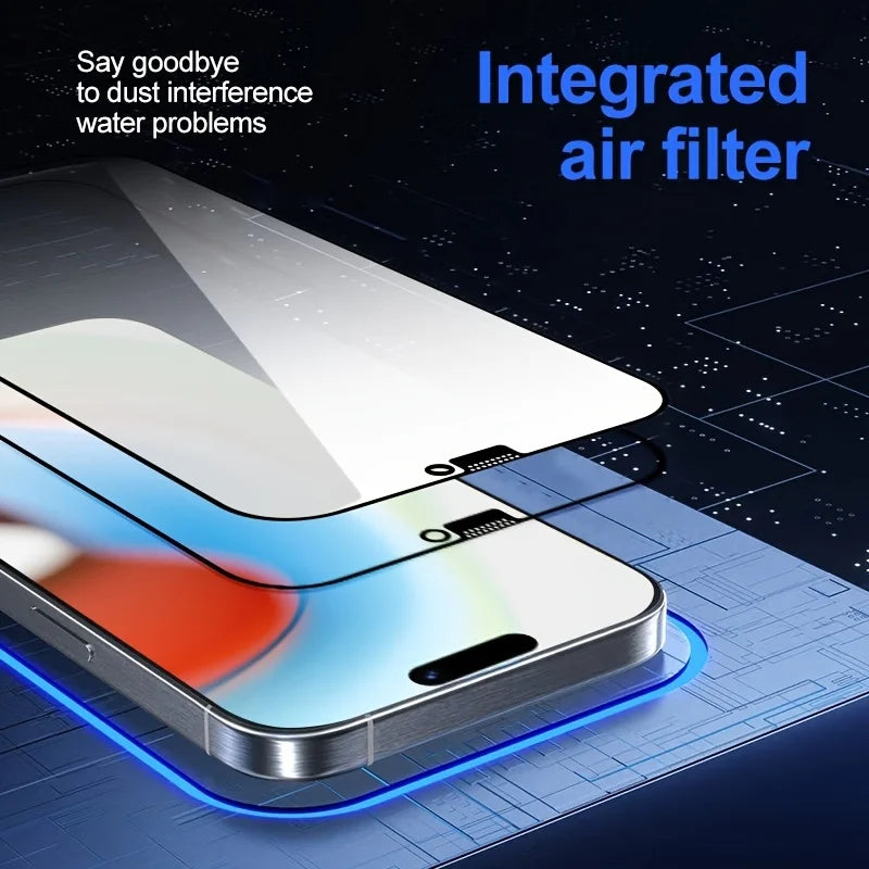 Tempered Glass Screen Protector For iPhone 16 15 14 13 12 11 17 Pro Max 16e Protective Film iPhone16 Pro Max XR X XS 7 8 16Plus