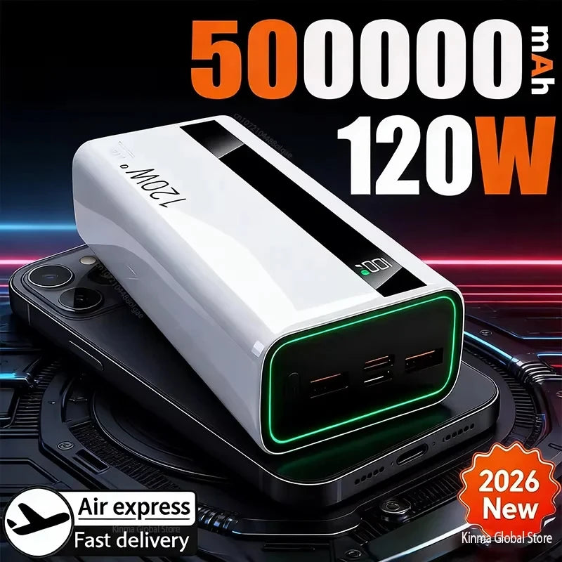 Batterie Externe 120W – Charge Ultra-Rapide | Compacte & Puissante
