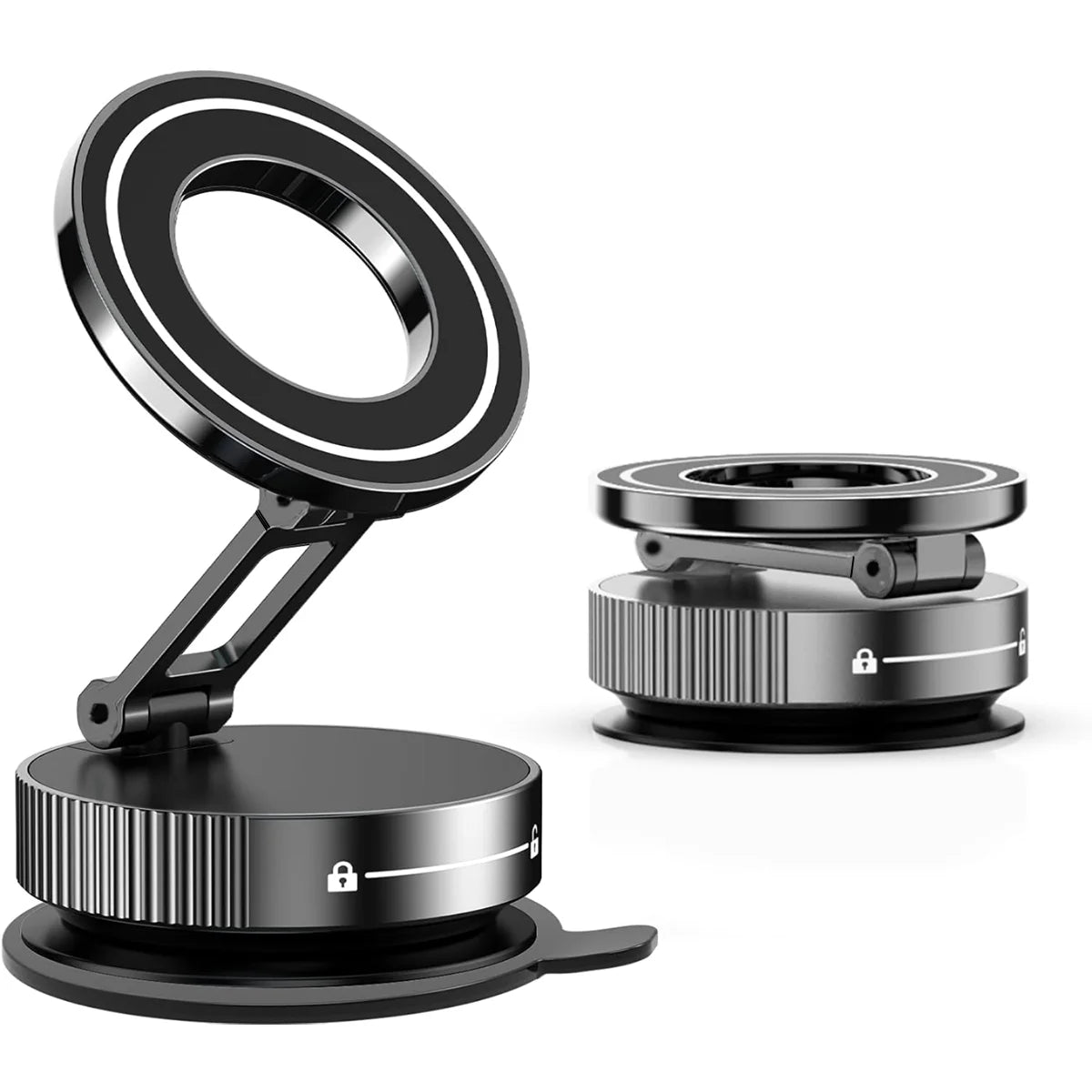 Support Magnétique Voiture MagSafe 360° – Compact, Pliable & Ventouse Ultra-Puissante K11-Black