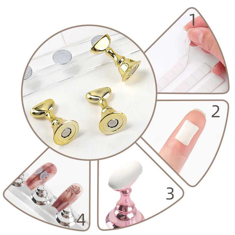 Support Magnétique pour Ongles – Présentoir Nail Art Professionnel